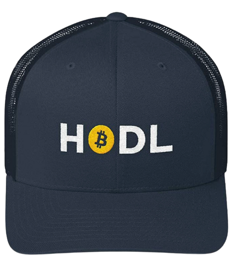  Navy HODL Bitcoin Trucker Hat