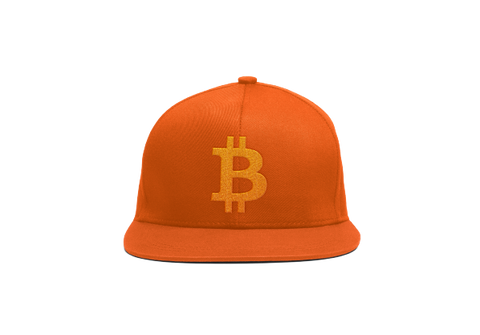 Orange Orange Bitcoin Logo Snapback Hat