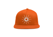 Orange White Cardano ADA Logo SnapBack Hat