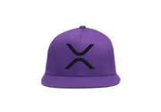 Purple Black XRP Logo Snapback Hat