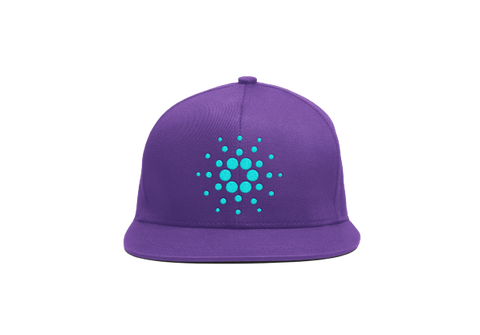 Purple Cyan Cardano ADA Logo SnapBack Hat