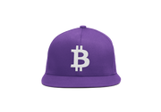 Purple White Bitcoin Logo Snapback Hat