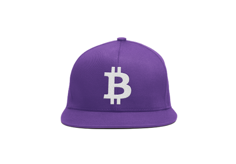 Bitcoin B Snapback Hat Red Heather Grey/ Red