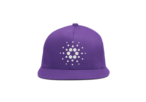 Purple White Cardano ADA Logo SnapBack Hat