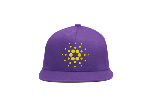 Purple Yellow Cardano ADA Logo Snap Back Hat