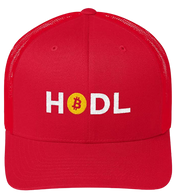 Red HODL Bitcoin Trucker Hat