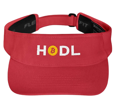 Red HODL BTC Visor