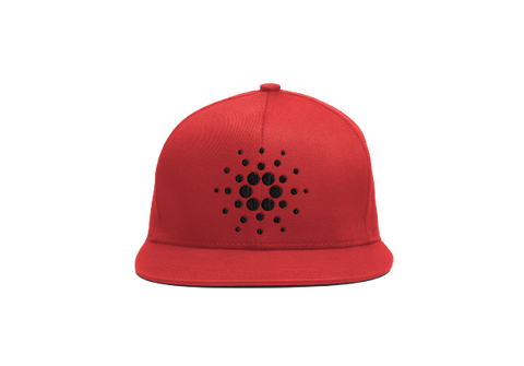 Red Black Cardano ADA Logo SnapBack Hat