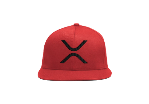 Red Black XRP Logo Snapback Hat 