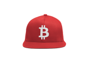 Red White Bitcoin Logo Snapback Hat