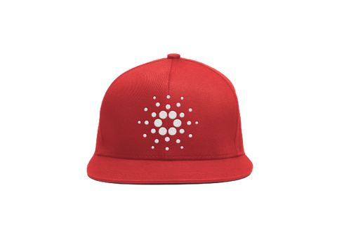 Red White Cardano ADA Logo SnapBack Hat