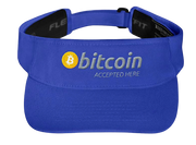 Royal Blue BTC Bitcoin Accepted Here Visor