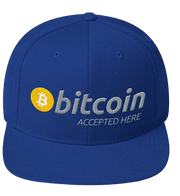 Royal Bitcoin Accepted Here Snapback Hat