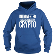 Royal Blue White Introverted But Willing To Discuss Crypto Hoodie