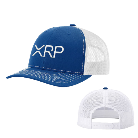 Royal White XRP Trucker Hat