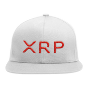 White Red XRP Snapback Hat