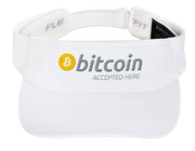 White BTC Bitcoin Accepted Here Visor