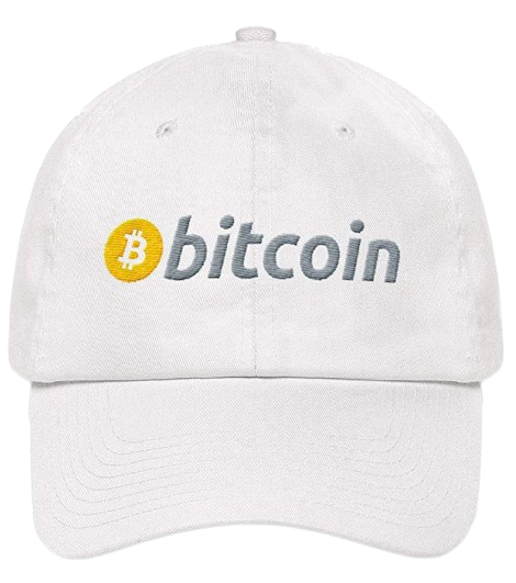 White Bitcoin Dad Hat