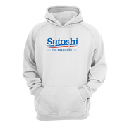 White Bitcoin Satoshi For President Hoodie