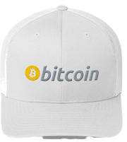 White Bitcoin Trucker Hat