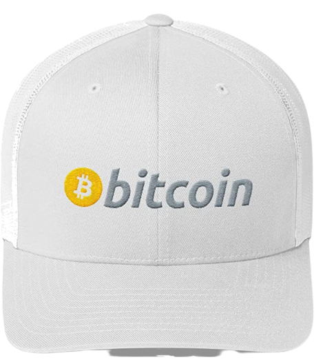 White Bitcoin Trucker Hat