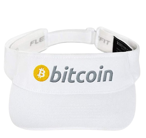White Bitcoin Visor