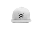 White Black Cardano ADA Logo SnapBack Hat