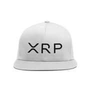 White Black XRP Snapback Hat