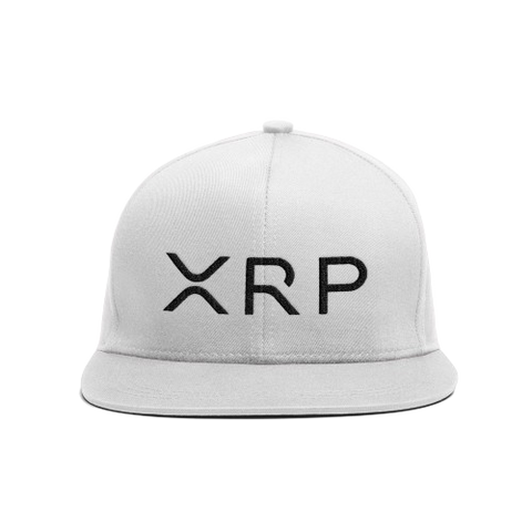 White Black XRP Snapback Hat
