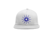 White Blue Cardano ADA Logo SnapBack Hat