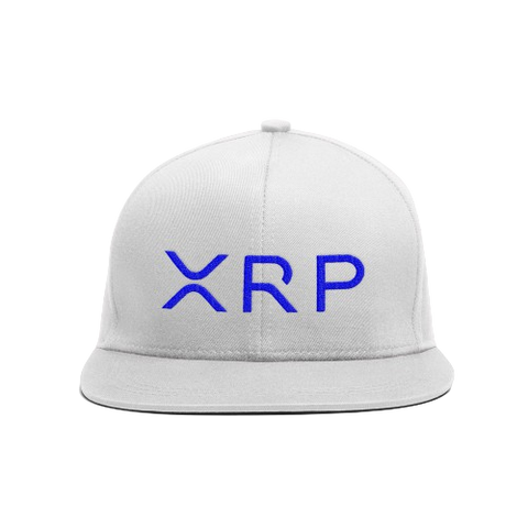 White Blue XRP Snapback Hat
