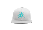 White Cyan Cardano ADA Logo SnapBack Hat