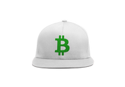 White Green Bitcoin Logo Snapback Hat