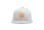 White Orange Cardano ADA Logo SnapBack Hat