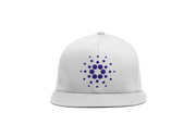 White Purple Cardano ADA Logo SnapBack Hat