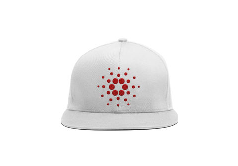 White Red Cardano ADA Logo SnapBack Hat