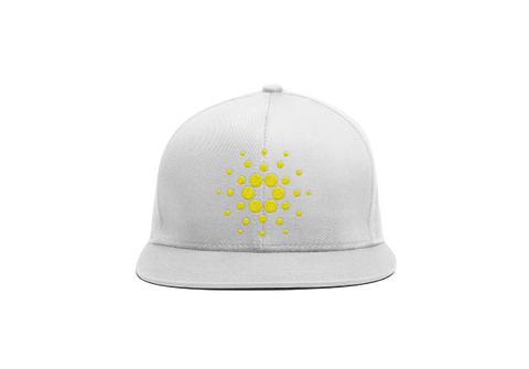 White Yellow Cardano ADA Logo SnapBack Hat